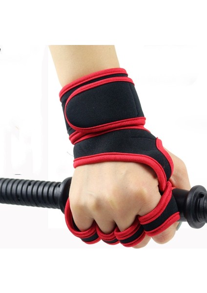Kırmızı Stil L Boyutu Ağırlık Kaldırma Spor Eldiveni Bilek Sararlı Silikon Jel Tam Palm Koruma Spor Salonu Egzersiz Eldiveni Güç Kaldırma Ekipmanları (Yurt Dışından) indirimleri