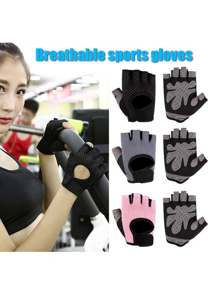 Siyah Stil L Boyutu Spor Salonu Eldivenleri Kadın Erkek Kaymaz Nefes Dambıl Halter Fitness Spor Eldivenleri Yarım Parmak Spor Spor Egzersiz Bilek (Yurt Dışından) fiyatları