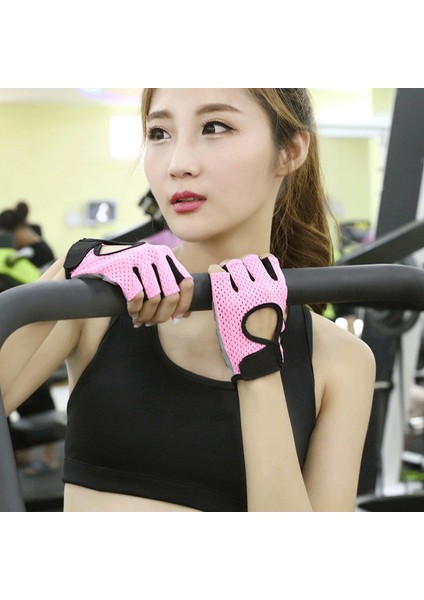 Siyah Stil L Boyutu Spor Salonu Eldivenleri Kadın Erkek Kaymaz Nefes Dambıl Halter Fitness Spor Eldivenleri Yarım Parmak Spor Spor Egzersiz Bilek (Yurt Dışından) fırsatları