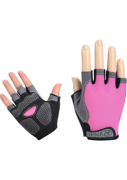 Pembe Tarzı M Boyutu Profesyonel Kaymaz Spor Eldiven, Yoga Egzersiz Yarım Parmak Erkek Kadın Güç Ağırlık Kaldırma El Koruyucusu, Bisiklet Aksesuarı (Yurt Dışından)