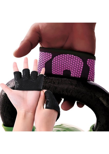 Pembe Tarzı M Boyutu Gym Fitness Yarım Parmak Eldiven Unisex Crossfit Egzersiz Eldiveni Dambıl Güç Ağırlık Kaldırma Vücut Geliştirme El Koruyucu Eldiven (Yurt Dışından) fırsatları