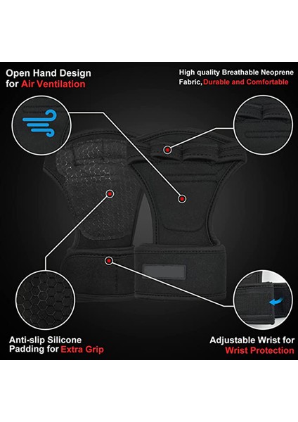 Siyah-1 Tarzı Xl Boyutu Ağırlık Kaldırma Eldiveni Kaldırma Palmiye Sapları Pedleri Egzersiz Vücut Geliştirme Eğitimi Spor Eldiven Egzersiz Dambıl Bilek Wrap (Yurt Dışından)