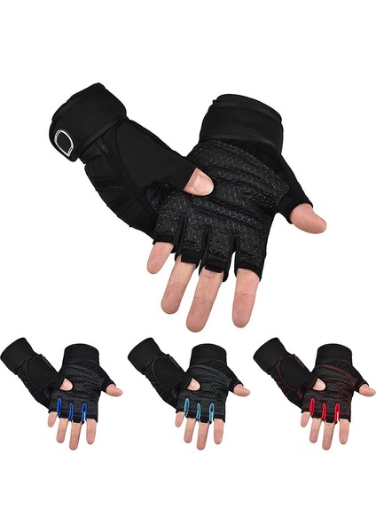 Siyah Stil M Boyutu Yarım Parmak Halter Eldiveni Ağırlık Egzersizleri Vücut Geliştirme Eğitimi Spor Salonu Egzersiz Spor Eldiven Erkekler Kadınlar Için (Yurt Dışından) modelleri