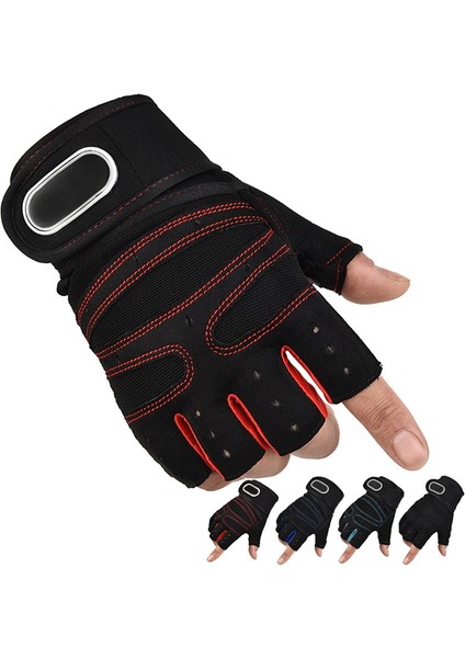 Siyah Stil M Boyutu Yarım Parmak Halter Eldiveni Ağırlık Egzersizleri Vücut Geliştirme Eğitimi Spor Salonu Egzersiz Spor Eldiven Erkekler Kadınlar Için (Yurt Dışından) fırsatları