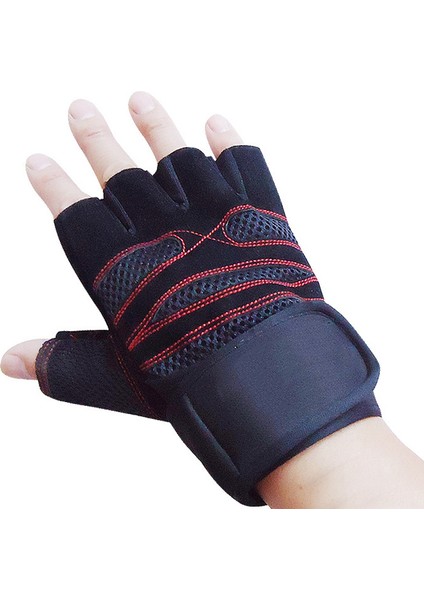 Kırmızı Stil M Boyutu Taktik Spor Spor Ağırlık Kaldırma Spor Salonu Eldiveni Eğitim Spor Vücut Geliştirme Egzersiz Bilek Wrap Egzersiz Eldiven Erkekler Kadınlar Için (Yurt Dışından) modelleri