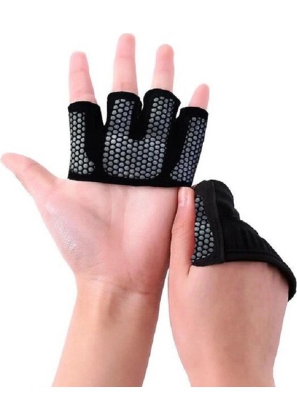 Gümüş Tarzı Xl Boyutu Gym Fitness Yarım Parmak Eldiven Erkek Kadın Crossfit Egzersiz Eldiven Güç Ağırlık Kaldırma Vücut Geliştirme El Koruyucusu (Yurt Dışından)