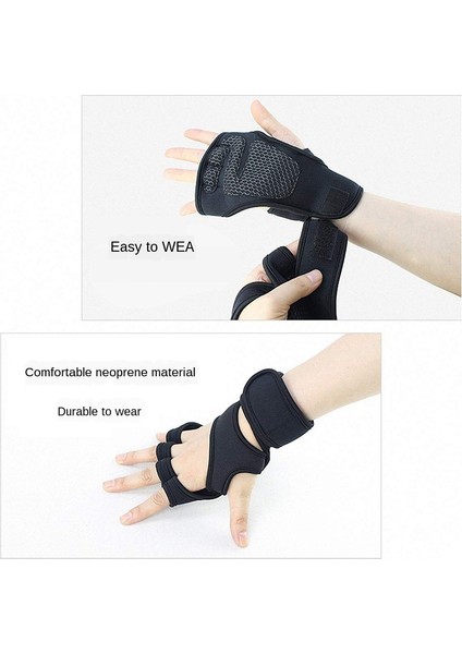 Pembe Tarzı L Boyutu Spor Salonu Halter Eldiveni Erkek Kadın Yarım Parmak Spor Spor Eldivenleri Bileklik Dambıl Yatay Çubuk Pull-Up Bilek Koruyucusu (Yurt Dışından) fırsatları