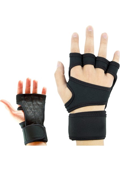 Siyah Stil Xl Boyutu 1 Çift Halter Eğitim Eldiven Spor Spor Vücut Geliştirme Jimnastik Spor Salonu El Bilek Palm Koruyucu Eldiven Erkekler Kadınlar Için (Yurt Dışından)