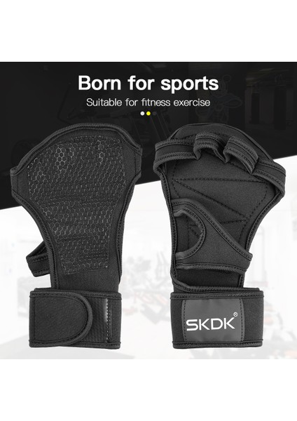 Siyah Stil Xl Boyutu 1 Çift Halter Eğitim Eldiven Spor Spor Vücut Geliştirme Jimnastik Spor Salonu El Bilek Palm Koruyucu Eldiven Erkekler Kadınlar Için (Yurt Dışından) fiyatları