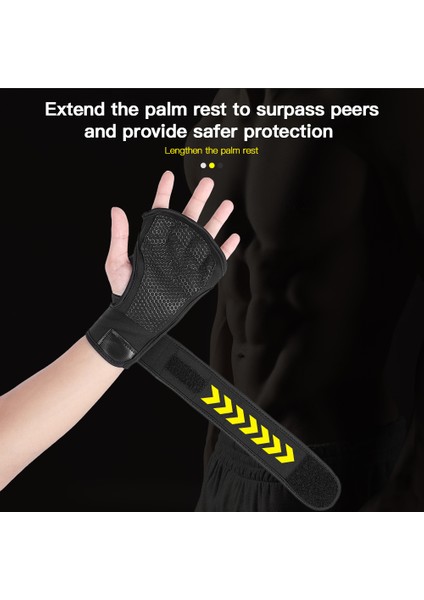 Siyah Stil Xl Boyutu 1 Çift Halter Eğitim Eldiven Spor Spor Vücut Geliştirme Jimnastik Spor Salonu El Bilek Palm Koruyucu Eldiven Erkekler Kadınlar Için (Yurt Dışından) indirimleri