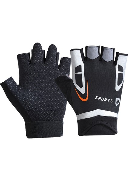 Yeşil Stil L Boyutu Moda Erkek Kadın Yarım Parmak Spor Eldiven Nefes Kaymaz Halter Dambıl Yatay Çubuk Eğitim Eldivenleri (Yurt Dışından)