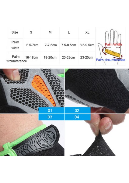 Yeşil Stil L Boyutu Moda Erkek Kadın Yarım Parmak Spor Eldiven Nefes Kaymaz Halter Dambıl Yatay Çubuk Eğitim Eldivenleri (Yurt Dışından) fırsatları