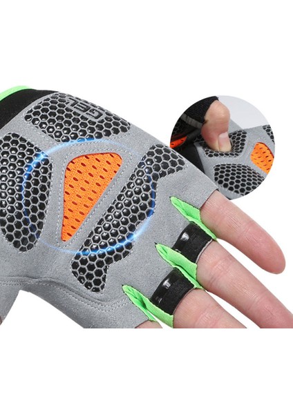 Yeşil Stil L Boyutu Moda Erkek Kadın Yarım Parmak Spor Eldiven Nefes Kaymaz Halter Dambıl Yatay Çubuk Eğitim Eldivenleri (Yurt Dışından) indirimleri