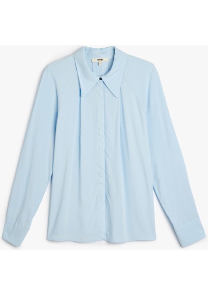 Viskon Gömlek Uzun Kollu Sivri Yaka Regular Fit
