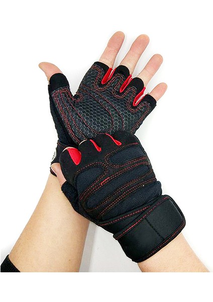 Kırmızı Stil L Boyutu Egzersiz Fitness Ağırlık Kaldırma Için Bileklik Destekli Erkek Kadın Spor Eldiveni FOU99 (Yurt Dışından) fiyatları