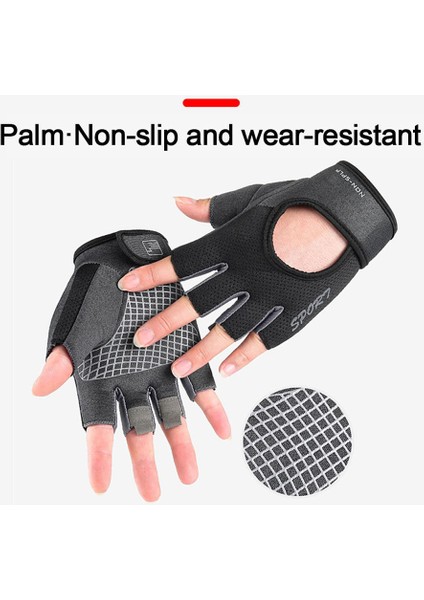 Siyah Stil L Boyutu Loogdeel Halter Eldiveni Yarım Parmak Kaymaz Palm Fitness Eğitimi Yatay Çubuk Eldiven Aşınmaya Dayanıklı Dambıl Ekipmanları (Yurt Dışından) fırsatları
