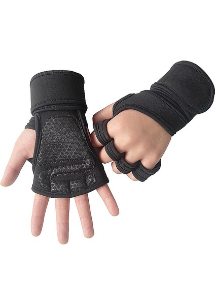 Kırmızı Stil L Boyutu Erkek Kadın Halter Eğitim Eldiven Spor Dambıl Halter Crossfit Vücut Geliştirme Jimnastik Spor Salonu El Bilek Palm Koruyucu (Yurt Dışından) fiyatları