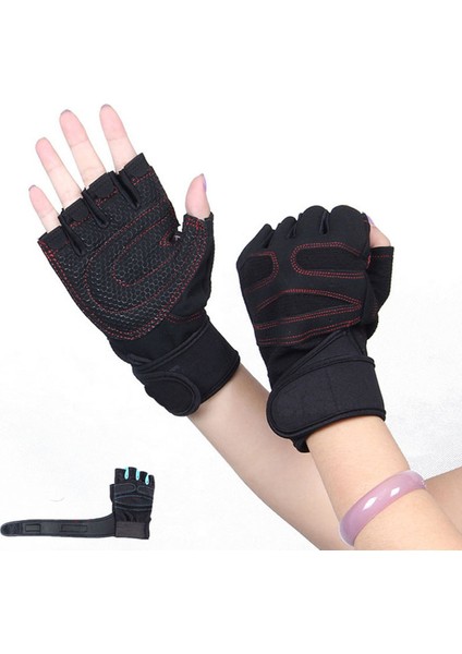 Mavi Stil M Boyutu Bisiklet Eldiveni Kaymaz Anti-Ter Erkek Kadın Yarım Parmak Eldiven Nefes Anti-Şok Spor Eldiven Bisiklet Bisiklet Eldiveni (Yurt Dışından) fırsatları