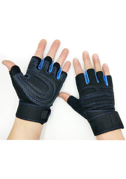 Mavi Stil M Boyutu Taktik Spor Spor Ağırlık Kaldırma Spor Salonu Eldiveni Eğitim Spor Vücut Geliştirme Egzersiz Bilek Wrap Egzersiz Eldiven Erkekler Kadınlar Için (Yurt Dışından)