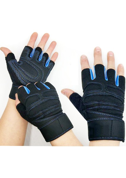 Mavi Stil M Boyutu Taktik Spor Spor Ağırlık Kaldırma Spor Salonu Eldiveni Eğitim Spor Vücut Geliştirme Egzersiz Bilek Wrap Egzersiz Eldiven Erkekler Kadınlar Için (Yurt Dışından) fiyatları