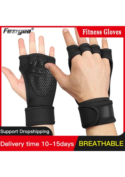 Kırmızı Stil M Boyutu Erkek ve Kadın Açık Hava Sporları Kapalı Spor Halter Kaymaz Binme Deadlift Yarım Parmak Eldiven (Yurt Dışından) fırsatları