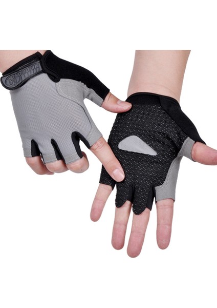 Gri Tarzı S Boyutu Halter Fitness Eğitimi Kaymaz Palm Koruyucu Nefes Parmaksız Bisiklet Bisiklet Bisiklet Eldiveni Erkek Kadın Spor Eldiven (Yurt Dışından)