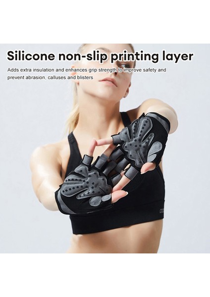 Pembe Tarzı L Boyutu Profesyonel Spor Eldiven Halter Eğitim Eldiven Erkek Kadın Yarım Parmak Yoga Spor Salonu El Bilek Koruyucu Eldiven (Yurt Dışından) fırsatları