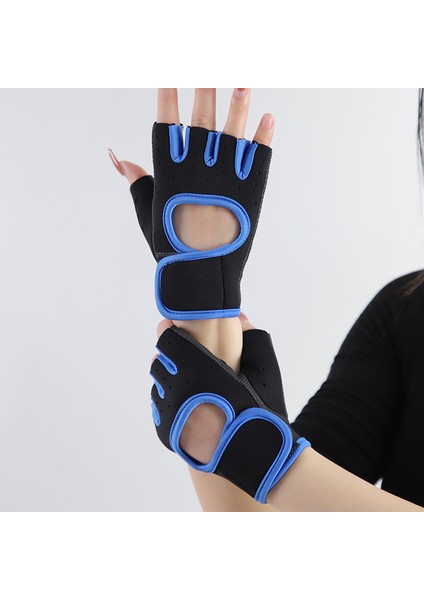 D Tarzı S Boyutu Halter Eğitimi Kaymaz Eldiven Dambıl Spor Spor Nefes Şok Emici Yarım Parmak Eldiven Erkekler ve Kadınlar Için (Yurt Dışından)