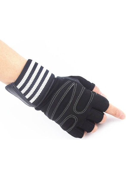 Siyah Stil Xl Boyutu Ağır Egzersiz Fitness Salonu Eğitimi Fitness Egzersiz Eldivenleri Için Bilek Desteği ile Halter Eldivenleri (Yurt Dışından)