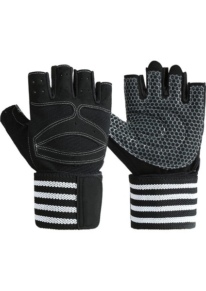 Siyah Stil Xl Boyutu Ağır Egzersiz Fitness Salonu Eğitimi Fitness Egzersiz Eldivenleri Için Bilek Desteği ile Halter Eldivenleri (Yurt Dışından) fiyatları