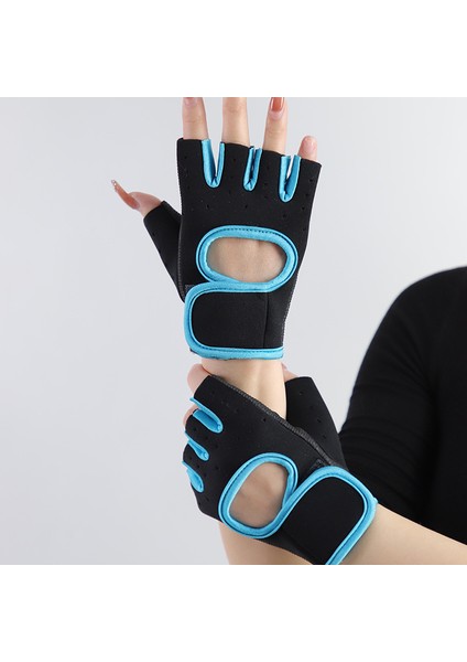 C Tarzı S Boyutu Halter Eğitimi Kaymaz Eldiven Dambıl Spor Spor Nefes Şok Emici Yarım Parmak Eldiven Erkekler ve Kadınlar Için (Yurt Dışından)