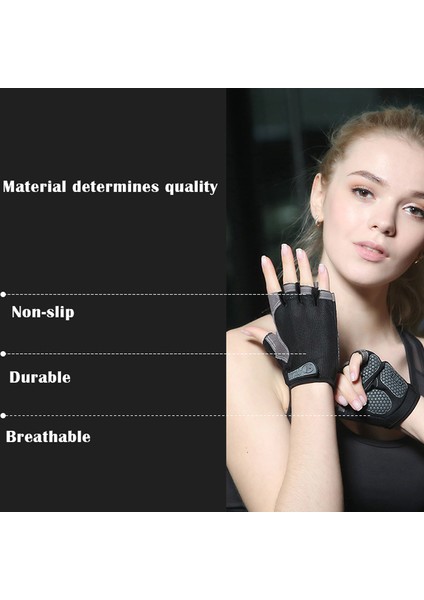 Gri Tarzı L Boyutu Unisex Spor Salonu Fitness Ağırlık Kaldırma Eldivenleri, Vücut Geliştirme Eğitimi Spor Egzersiz Eldivenleri, Nefes Alabilen Kaymaz Yarım Parmak Eldiven (Yurt Dışından) modelleri