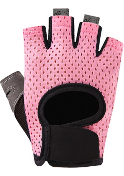 Pembe Tarzı M Boyutu Loogdeel Yarım Parmak Halter Eldiveni Kaymaz Palm Fitness Eğitimi Aşınmaya Dayanıklı Dambıl Ekipmanları Yatay Çubuk Eldiven (Yurt Dışından)