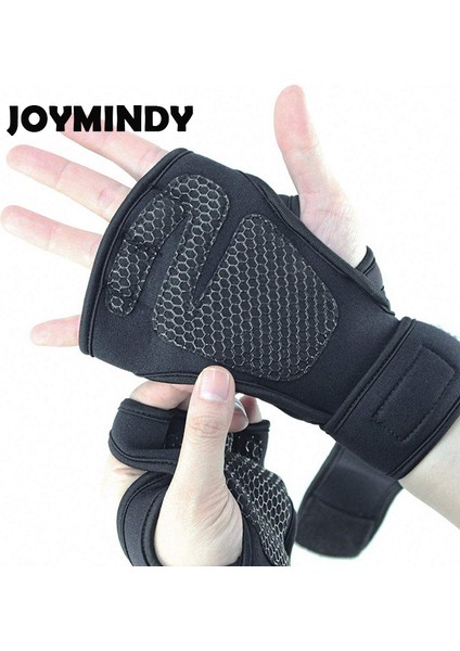 Siyah Stil L Boyutu Ağırlık Kaldırma Eğitim Eldivenleri Unisex Fitness Spor Vücut Geliştirme Spor Salonu Sapları Kolu El Palm Koruyucu Yarım Parmak Anti-Skid (Yurt Dışından) fiyatları