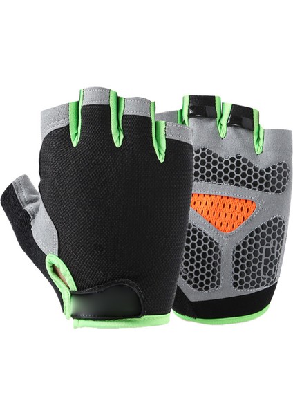 Gri Tarzı L Boyutu Döngüsü Yarım Parmak Açık Spor Sürme Spor Eldiven Kaymaz Parmaksız Nefes Koruyucu Bisiklet Eldiven Spor Eldiven (Yurt Dışından) fiyatları