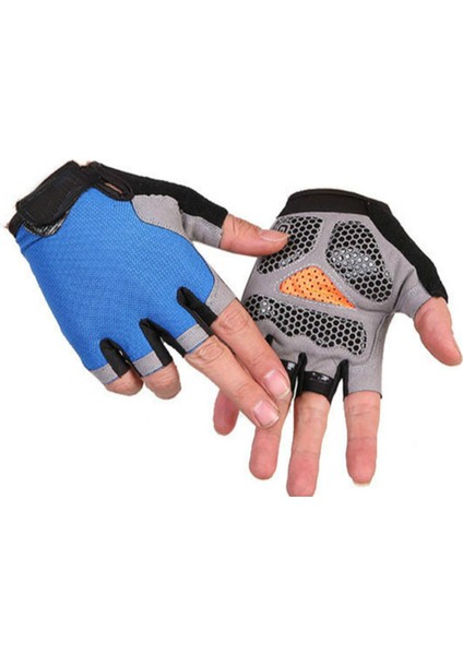 Gri Tarzı L Boyutu Döngüsü Yarım Parmak Açık Spor Sürme Spor Eldiven Kaymaz Parmaksız Nefes Koruyucu Bisiklet Eldiven Spor Eldiven (Yurt Dışından) fırsatları