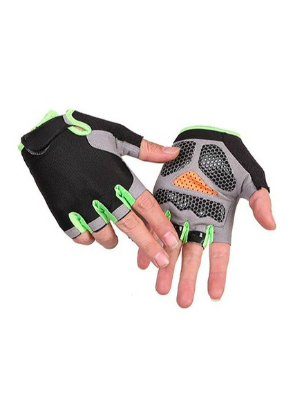 Gri Tarzı L Boyutu Döngüsü Yarım Parmak Açık Spor Sürme Spor Eldiven Kaymaz Parmaksız Nefes Koruyucu Bisiklet Eldiven Spor Eldiven (Yurt Dışından) indirimleri
