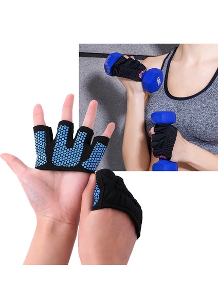 Mavi Stil 1 Çift Ağırlık Kaldırma Eğitim Eldivenleri Kadın Erkek Spor Spor Vücut Geliştirme Jimnastik Sapları Spor Salonu El Avuç Içi Koruyucu Eldiven (Yurt Dışından) fiyatları