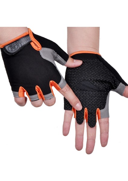 Turuncu Tarzı M Boyutu Spor Eldiveni Halter Spor Erkek Kadın Eğitim Kaymaz Avuç Içi Koruyucu Nefes Parmaksız Bisiklet Bisiklet Bisiklet Eldiveni (Yurt Dışından)