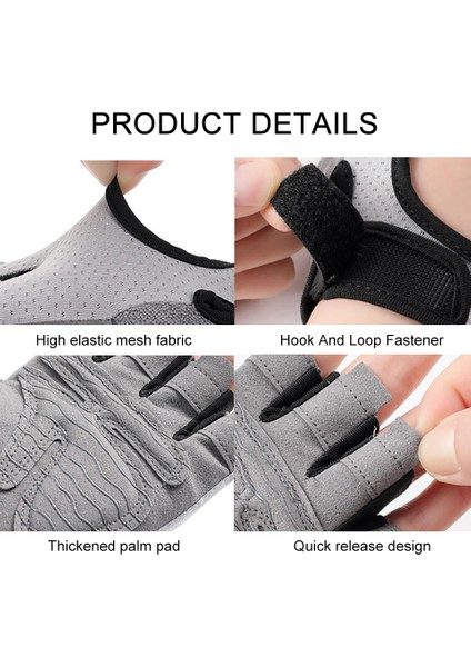 Gri Tarzı L Boyutu Yarım Parmak Spor Halter Eldiveni Kaymaz Nefes Palmiye Bisiklet Spor Eldivenleri Dambıl Eğitim Bilek Koruması (Yurt Dışından) indirimleri