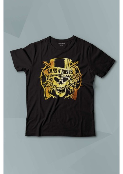 Guns N Roses And Rock Music Baskılı Çocuk Tişört Kısa Kollu