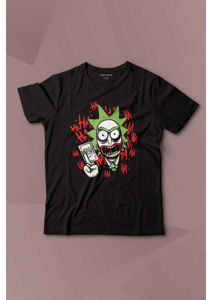 Siyah Kısa Kol T-Shirt Joker Dizi Film Baskılı Çocuk Tişört