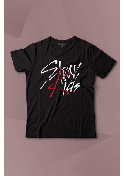 Stray Kids Kore K-Pop Baskılı Çocuk Tişört Kısa Kollu