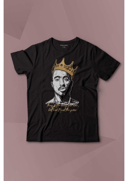 Tupac Hip Hop Rap Music 2pac Baskılı Çocuk Tişört Kısa Kollu