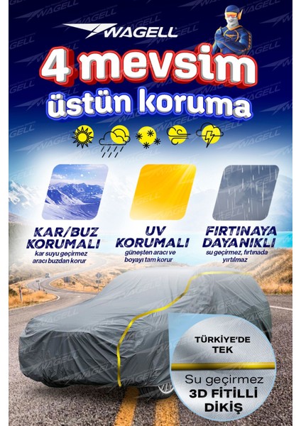 Tekno Trust Universal Hatchback Araçlar ile Uyumlu Lüks X300 Pro Araba Brandası Miflonlu Branda Oto Çadır Örtü fırsatları