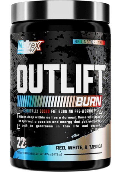 Research Outlift Burn Pre Workout Powder 2 In 1 Performance 425GR Usa Versiondur