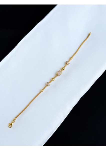 Altın Dorika Hasır Taşlı Bileklik modelleri