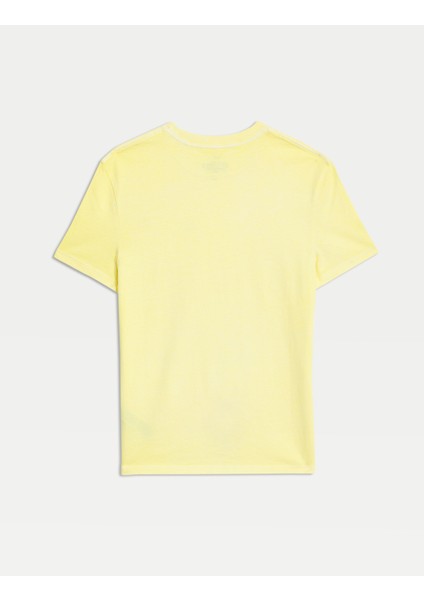 Saf Pamuklu Kısa Kollu T-Shirt