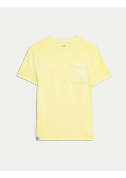 Saf Pamuklu Kısa Kollu T-Shirt
