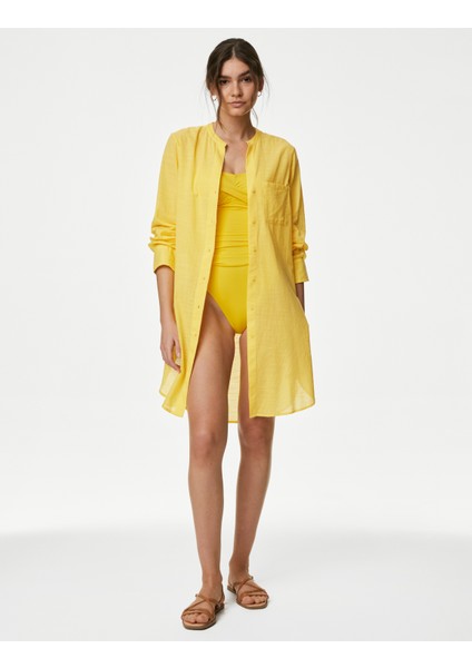 Saf Pamuklu Regular Fit Plaj Gömleği fiyatları